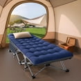 thumbnail image 4 of ABORON Oversized XXL Folding Camping Cot for Adults & Kids, 78" L x 32" W x 18" H Large Folding Guest Bed Cots, 900lb Sleeping Cot Folding Bed with 2 Sided Mattress & Carry Bag, 4 of 8