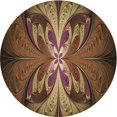 thumbnail image 1 of Ahgly Company Tapis d'Intérieur Ronds Transitionnels Brun Pâle Lavables à la Machine, 6 Pieds Rond, 1 of 7