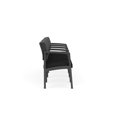 thumbnail image 4 of Fauteuil d'Attente de Réception Lenox en Acier à 4 Places / Acier Charbon / Gris Foncé / Noir, 4 of 5