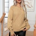 thumbnail image 1 of Dvkptbk Chandails pour Femmes Chandail à Manches Raglan Manches Longues Chaud Chandail Tricoté Hauts Vêtements en Liquidation, 1 of 7