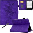thumbnail image 1 of GSFY Case for Kindle Paperwhite 12th Gen 2024 Released (7") & Kindle Colorsoft Signature Edition, PU Leather Magnetic Closure Wallet Case with Card Slot Auto Sleep/Wake Feature, Purple, 1 of 8