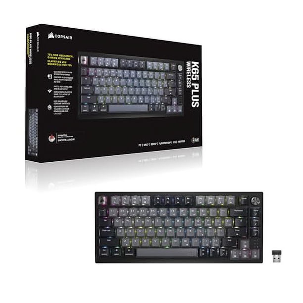 Corsair K65 PLUS WIRELESS 75% RGB Hot-Swappable Mechanical Gaming