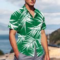 thumbnail image 4 of Pisexur Shirts for Man T Hommes Mode Décontractée Col Rabattu Imprimé Manches Courtes Chemise Boutonnée Vert Menthe, S Chemises de Golf Hommes & Chemises Hommes, 4 of 7