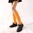 thumbnail image 4 of Lot de 2 (Orange 1 Pcs et Rouge 1 Pcs) Multipack Jambières Années 80 90 pour Femmes Chaussettes Côtelées Néon Accessoires Stylés Manches de Chaussettes en Laine Tricotée Fluorescentes Colorées, 4 of 4