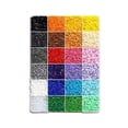 thumbnail image 1 of Fused Beads Kit 24 Color 5 mm Plastic Melting Beads Set With Pegboard Ironing Paper Tweezers Storage Box And Pattern Book For Kids Christmas Gifts, 1 of 6
