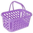 thumbnail image 1 of CTIRCHIU Panier en Plastique Solide à Double Poignées Violet pour Rangement de Supermarché et Divers, 1 of 7