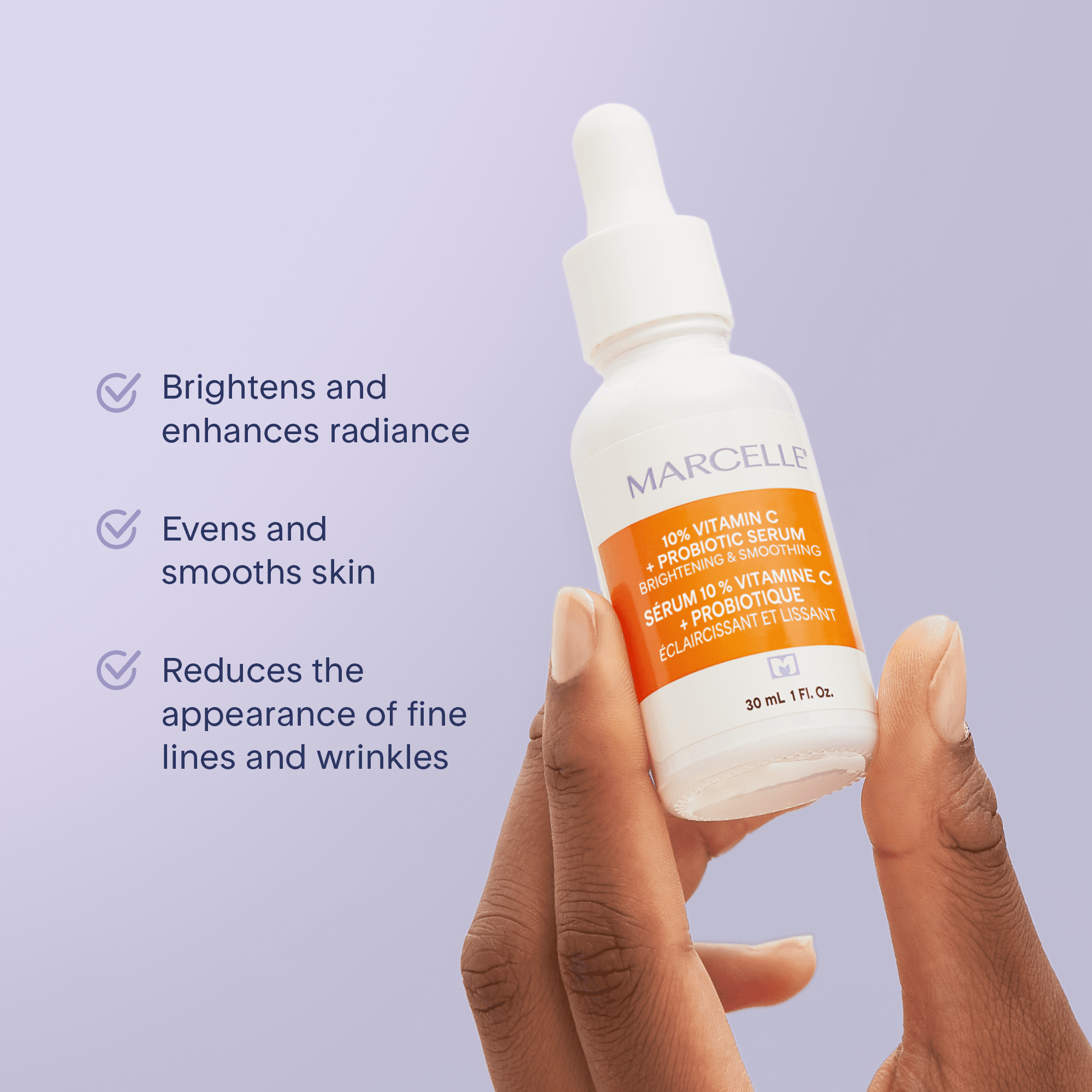 Marcelle Sérum 10 % vitamine C + probiotique, 30 ml