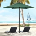 thumbnail image 2 of Outsunny 6.6FT Patio Umbrella, Outdoor Parasol with 6 Solid Ribs, Green, 2 of 10
