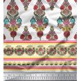 thumbnail image 2 of Soimoi Poly Georgette Fabric Stripe,Leaves & Floral Panel Printed Fabric 1 Yard 42 Inch Wide, 2 of 2