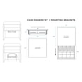 thumbnail image 3 of Angel Canada Under Counter 16-Inch Automatic POS Cash Drawer with Mounting Bracket/Mount Heavy Duty RJ-12 Key-Lock Cash Register with Bill and Coin Trays Cash Register, 3 of 6