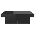 thumbnail image 3 of vidaXL Coffee Table High Gloss Black 90x90x28 cm Engineered Wood, 3 of 4