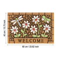 thumbnail image 3 of Tropical Coir Door Mat Door Mat Runner Door Rugs for Outdoor Entryway Funny Welcome Mat Outdoor Welcome Mats for Front Door Outdoor Entry Welcome, 16x24 Inch Dragonflies and Flowers, 3 of 5