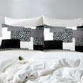thumbnail image 3 of YST Modern Farmhouse Fitted Sheet,Black Grey Striped Bed Sheets Full,Geometric Bed Set,Leopard Pattern Bedding Set with 2 Pillowcases Deep Pockets,no Flat Sheet（No Top Sheet）, 3 of 5