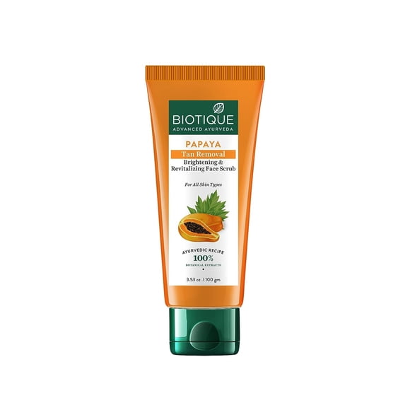 Biotique Papaya Tan Removal Brightening & Revitalizing Face Scrub,100gm