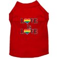thumbnail image 1 of L'amour Est l'Amour Sérigraphie Chien Chemise Rouge XS, 1 of 1