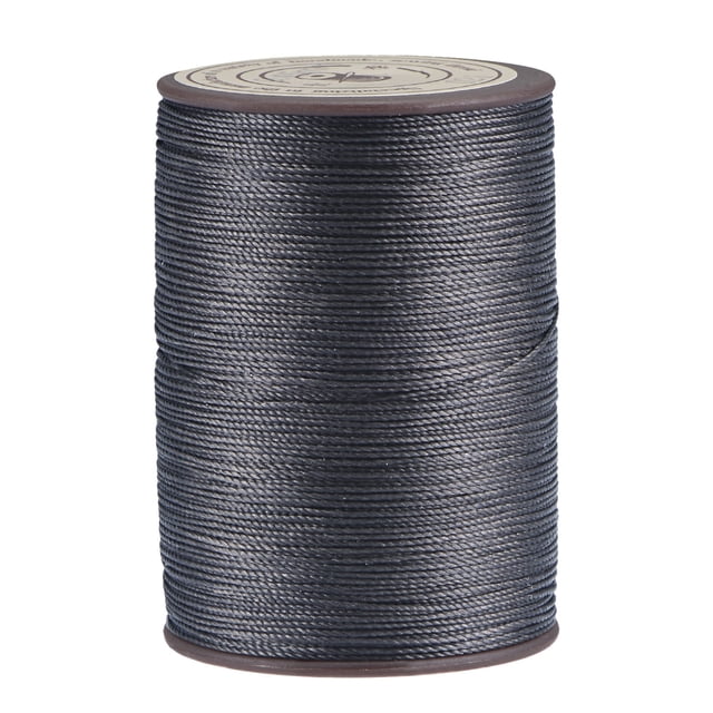 Unique Bargains Fil Ciré en Polyester Gris Foncé, 175 Verges
