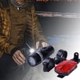 thumbnail image 1 of Hearth & Gear "LED Front And Rear Light Set Black Front Light With Tail Light Rechargeable Easy Install" Adult Stroller Bike Light with Horn Bike Wheel Lights Rechargeable Bike Torch Light Cycling, 1 of 6
