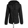thumbnail image 1 of Veste de Printemps pour Femme, Veste Imperméable Mode, Manteau Isolé Coupe-Vent Extérieur (Bleu Foncé), 1 of 5