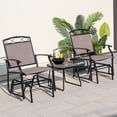 thumbnail image 2 of Costway Ensemble de 4 Pcs pour Terrasse, Balançoire Simple, Fauteuil Berçant, Cadre en Métal Robuste, Extérieur, 2 of 10