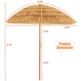 thumbnail image 2 of Gymax Parasol de Plage Tiki en Chaume de 6,5 Pi pour Extérieur, Parasol de Patio avec Inclinaison Réglable, 2 of 10