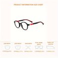 thumbnail image 3 of Color Block Fresh Versatile Round Frame Plano Glasses  For Boys Girls Students Casual School Supply Photo Prop, 3 of 6