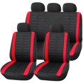 thumbnail image 1 of Universal Car Seat Covers Black Red Universal Car Seat Cover Set Front and Rear Seat Covers Interior Accessories Gadget, 1 of 4