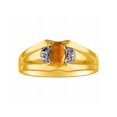 thumbnail image 1 of RYLOS Mens Rings 14K Yellow Gold Classic Design 7X5MM Oval Gemstone & Diamond  Tiger Eye November Birthstone Ring Size 9, 1 of 7