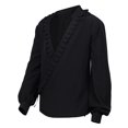 thumbnail image 2 of Chemise à Manches Longues Hommes Mode Décontractée Pull Col en V Manches Longues à Volants Chemise Renaissance Steampunk Manches Trompette Haut Chemises pour Hommes Manches Longues Hommes Chemise Manches Longues, 2 of 9