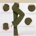 thumbnail image 4 of AherBiu Sweatpants for Womens High Waisted Drawstring Slim Fitted Casual Trousers Fall Solid Color Workrout Yoga Pants, 4 of 9