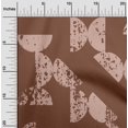 thumbnail image 2 of oneOone Velvet Brown Fabric Geometric Half Circle Sewing Craft Projects Fabric Prints By Yard 58 Inch Wide, 2 of 4