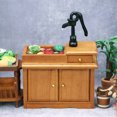 thumbnail image 2 of Miniature Wooden Washing Basin for Decor Multi Color Plastic Bathroom Scene Prop 2.5x2.5x4.5in, 2 of 9