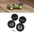 thumbnail image 1 of RC Car Wheels Tires, Strong Cushioning 10 Spoke Rims RC Car 1/10 Wheels Tires  for Repairing, 1 of 7