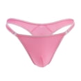 thumbnail image 1 of EOYWHK String pour Homme sous-Vêtements Rafraîchissant en Soie Glacée Bikini sous-Vêtements Boucle Ajustable Super Doux T-Back Caleçons Courts U-Bump Extensible Bas de Maillot de Bain, 1 of 4