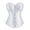White, variant on Corset Tops for Women, Women's Sleeveless Bustier Corset Tops, Plus Size Satin Shapewear Waist Cinchers, Solid Waist Corsets Trainer Hook and Eye Closure Overbust Bustiers Black