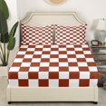 thumbnail image 3 of Erosebridal Check Plaid Sheet Set Full, Geometric Bedding Sets Full Size, Farmhouse Gingham Decor 4pcs, 3 of 7