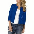 thumbnail image 3 of Yyuzo Blazer Ouvert pour Femmes Cardigan à Manches Longues Veste Courte Décontractée de Bureau, 3 of 6