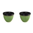 thumbnail image 1 of 3.94 Inch Small Flower Pots Plastic Planters - 3D Textured Outdoor Indoor Garden Pots with Drain Holes - Weather-Resistant Lightweight Plant Containers for Porch Patio Deck Windowsill Decor, 1 of 5
