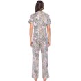 thumbnail image 4 of White Mark Women's Tropical Short Sleeve Button-Down Pajama Set, 4 of 6