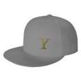 thumbnail image 1 of ZICANCN Alphabet Y Pattern Baseball Caps, Trucker Hats for Men And Women, Adjustable Breathable Flat Caps, Gray, 1 of 6
