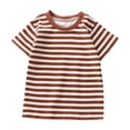 thumbnail image 1 of WRKEKC T-Shirts pour Garçons, Hauts d'Été pour Garçons, T-Shirts de Sport à Manches Courtes Décontractés d'Été pour Enfants à Col Rond à Rayures Imprimées, 1 of 5