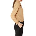 thumbnail image 4 of INSPIRE CHIC Women's Sweet Ruffle Peter Pan Collar Button Up Work Shirts, 4 of 6