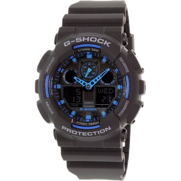 Casio Montre de Mode pour Homme G-Shock GA100-1A2 en Résine Noire à Quartz