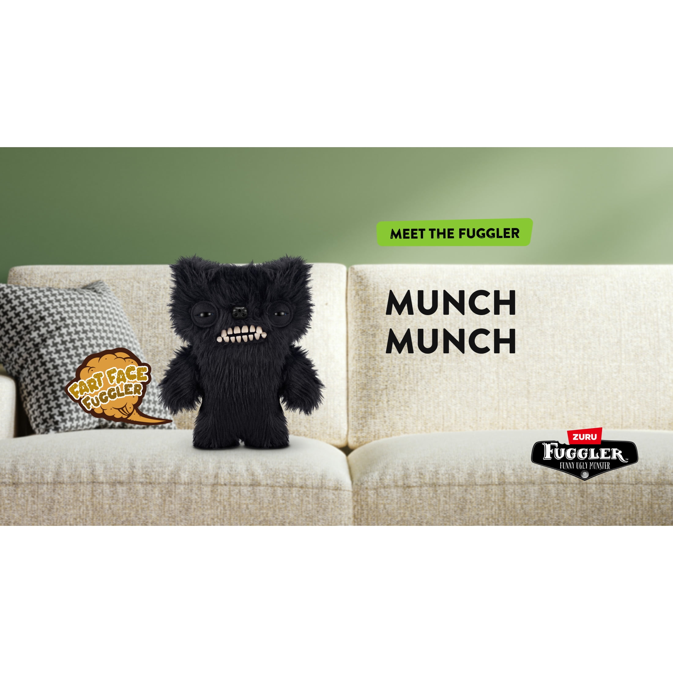 Fuggler Fart Face 9 pouces Assortiment Série 1 de ZURU, Funny Ugly Monster Jouet en peluche