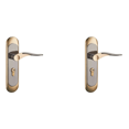 thumbnail image 1 of 2X Poignée de Porte Intérieure pour la Maison avec Serrure de Sécurité et Ensemble de Clés en Alliage d'Aluminium, 1 of 7