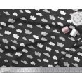 thumbnail image 3 of Soimoi Black polyester Crepe Fabric Cloud Nature Print Fabric by the Yard 52 Inch Wide, 3 of 5