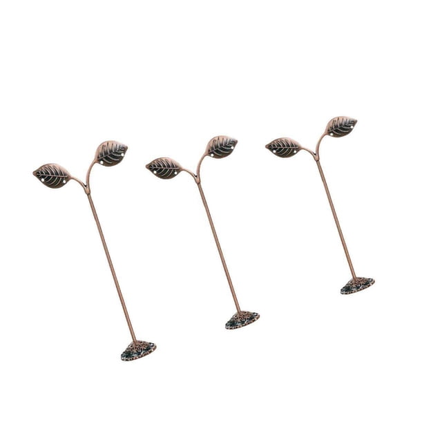 kurtrusly 3x Fer T Barre Boucle d'Oreille Bijoux Présentoir Rack Cuivre-Feuille