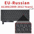thumbnail image 5 of New A1286 For Macbook Pro 15" Replacement Keyboard US UK Russian French Spain Arabic Version 2009 2010 2011 2012 Year SP, 5 of 5