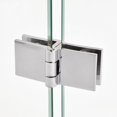 thumbnail image 3 of 2 Pcs Silver Bathroom Shower Glass Door Hinges Cabinet Hardware Clamp Hinge Set, 3 of 8