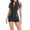 ZA-Black, variant on CFLVAEK Women's One Piece Rash Guard Swimsuits with Long Sleeves UPF 50 Protection Front Zip Surfing Suit Tummy Control Boy Leg Swim Suit Summer Slim Fit Exercise Swimwear