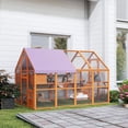 thumbnail image 2 of PawHut Enclos Extérieur pour Chat Catio avec Auvent Étanche, Ponts, Orange, 2 of 10